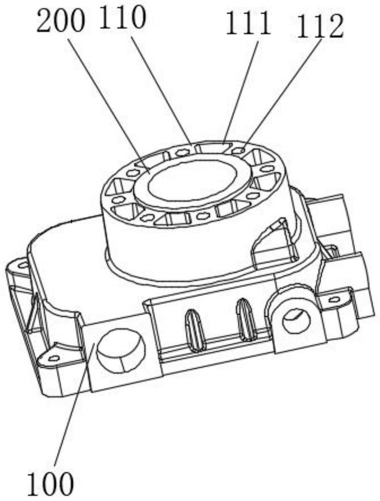 Lower shell of electric valve, die of lower shell and production process of lower shell