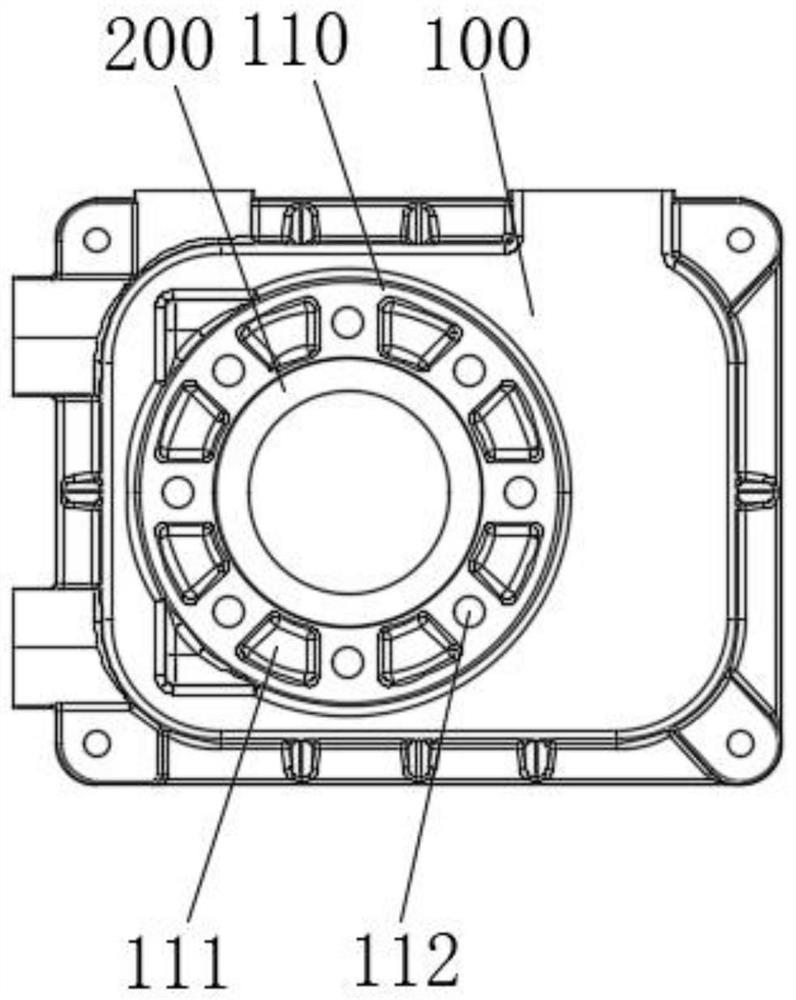 Lower shell of electric valve, die of lower shell and production process of lower shell