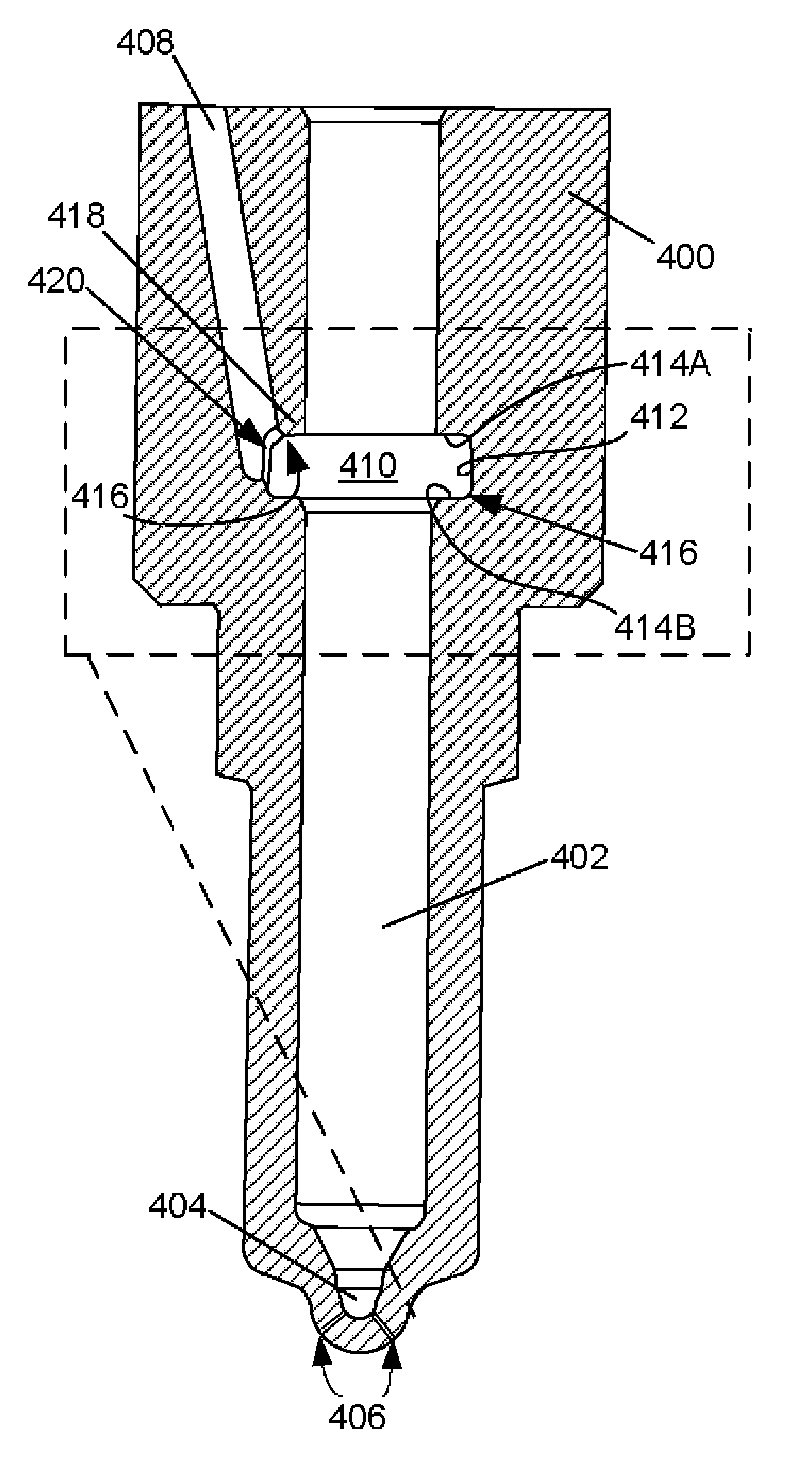 Fuel injector needle housing