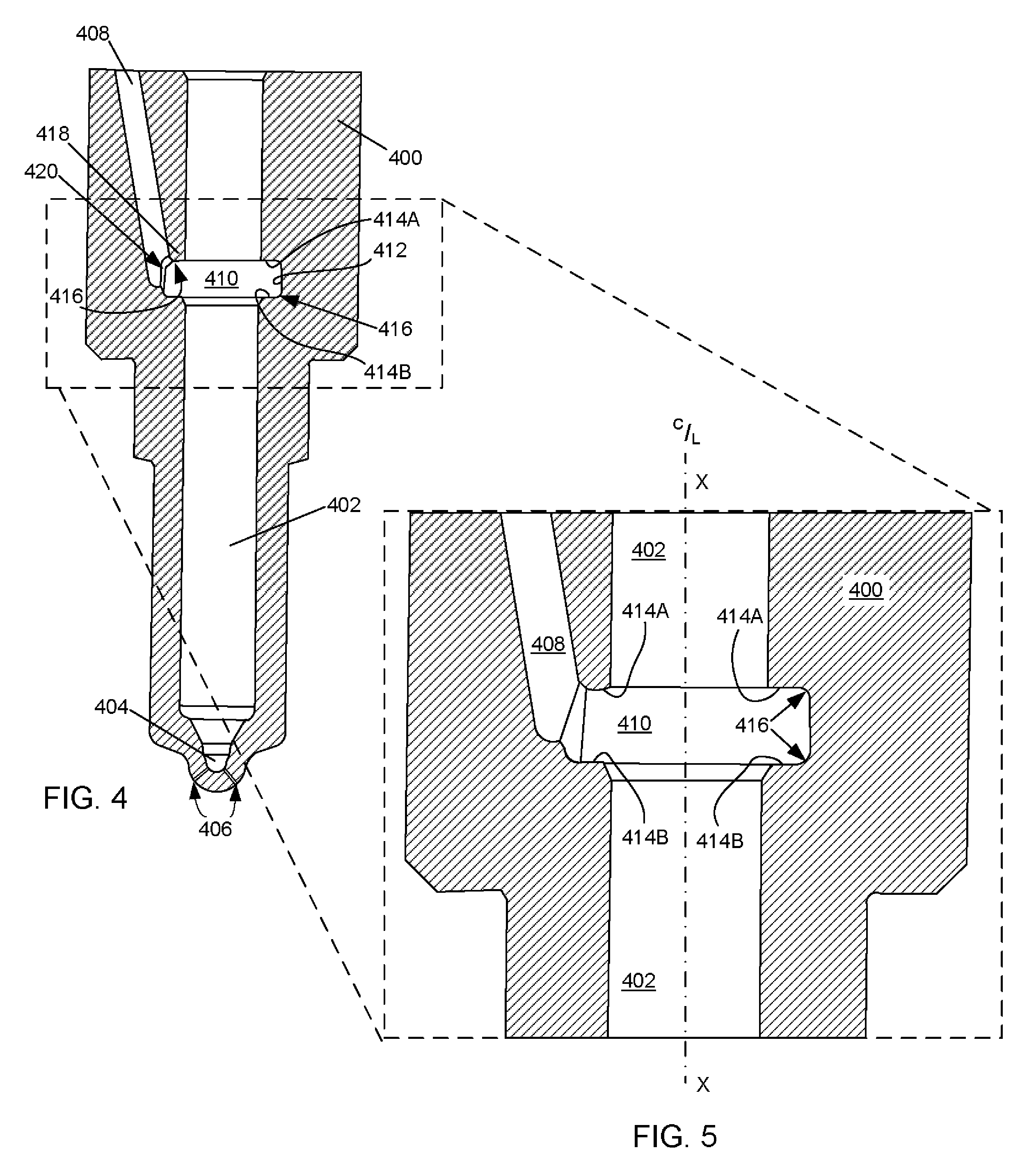 Fuel injector needle housing