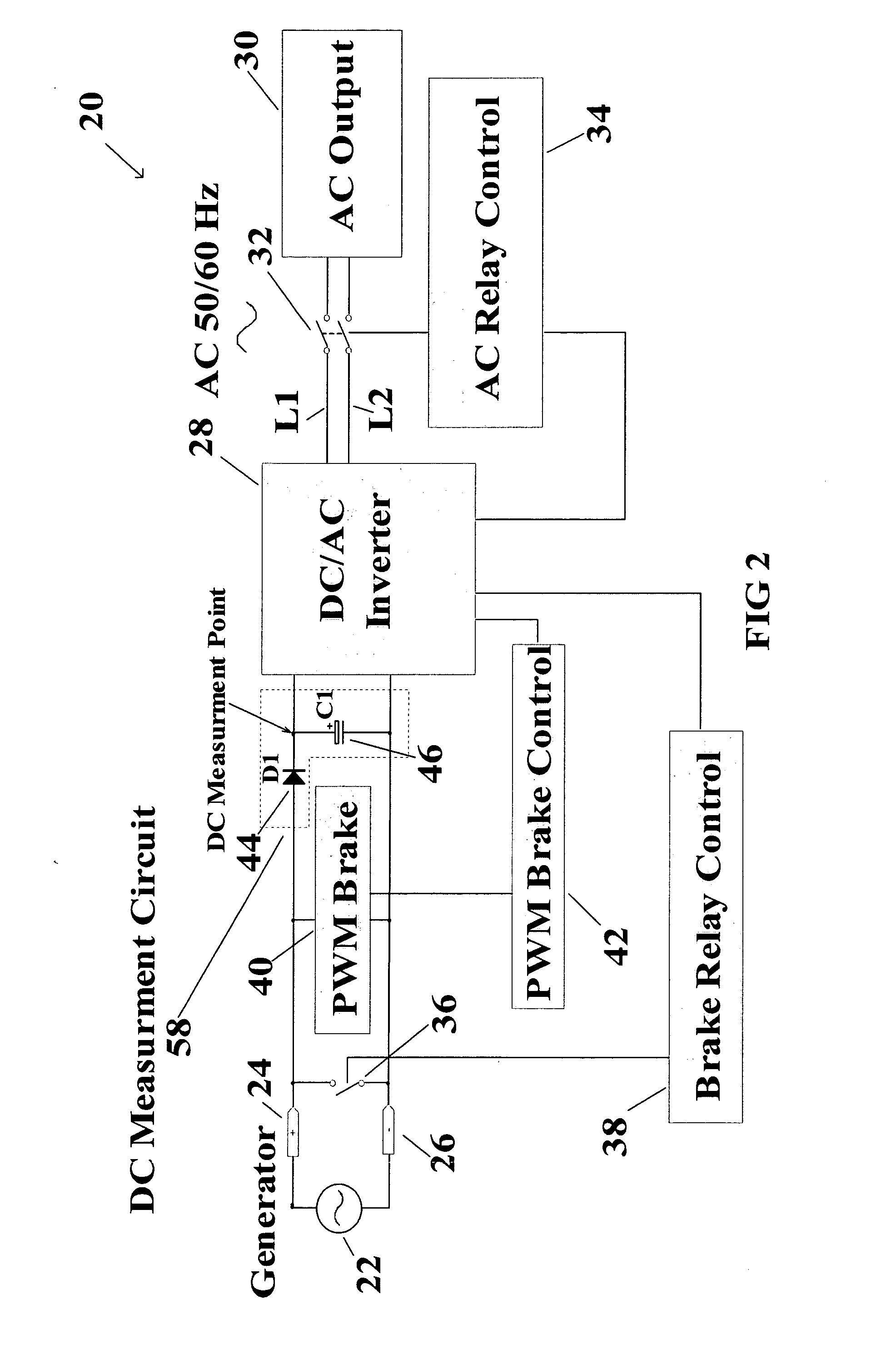 Over speed control circuit for a wind turbine generator which maximizes the power exported from the generator over time