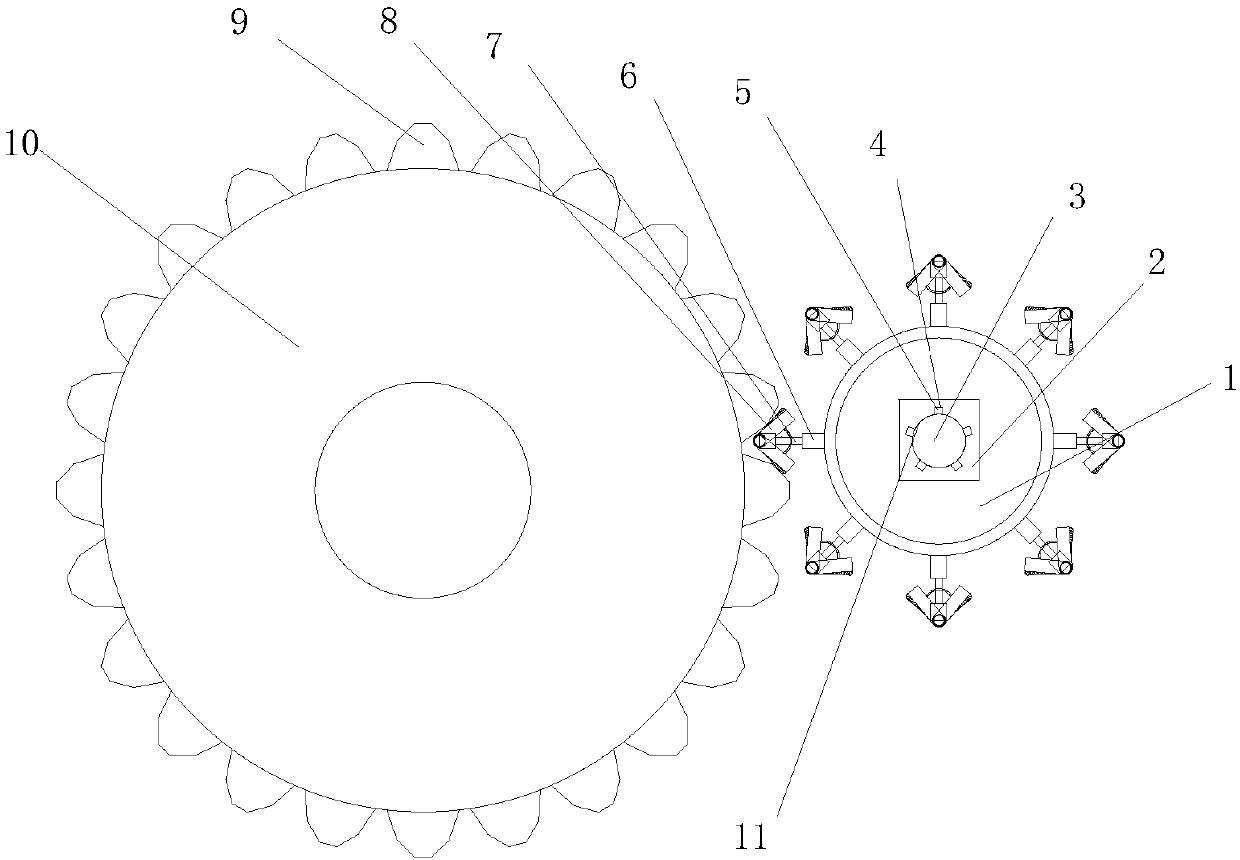 Gear tooth surface grinding mechanism