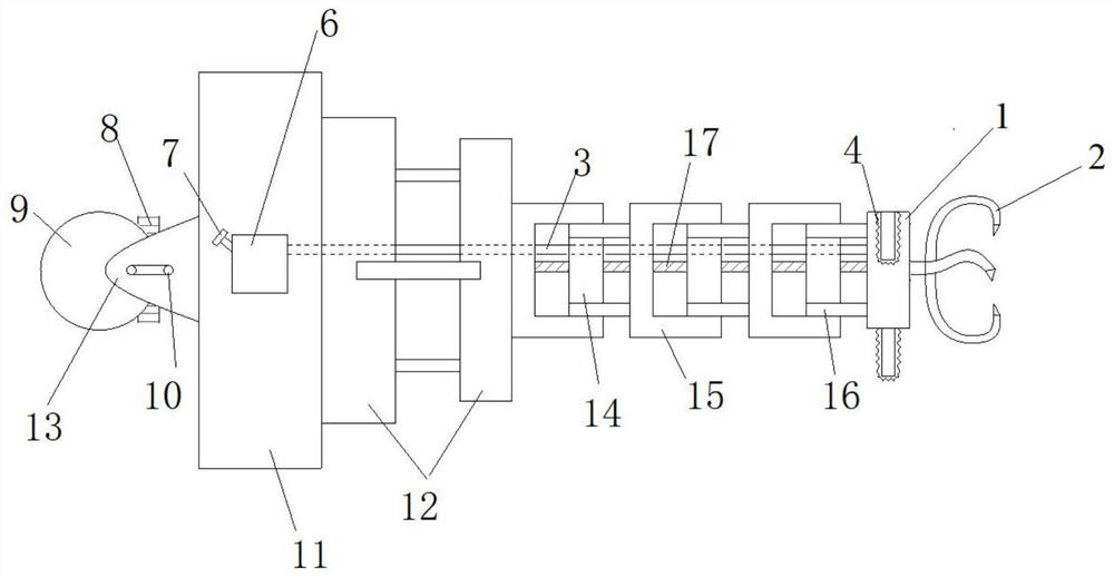 Flexible shaft pipeline dredging device and using method thereof