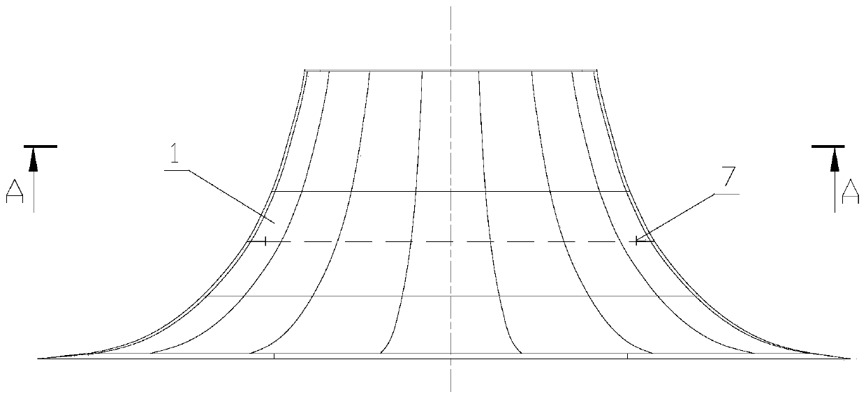 Hovercraft flow guide cover and processing method thereof