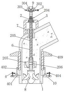 Axial flow pump for sewage treatment equipment