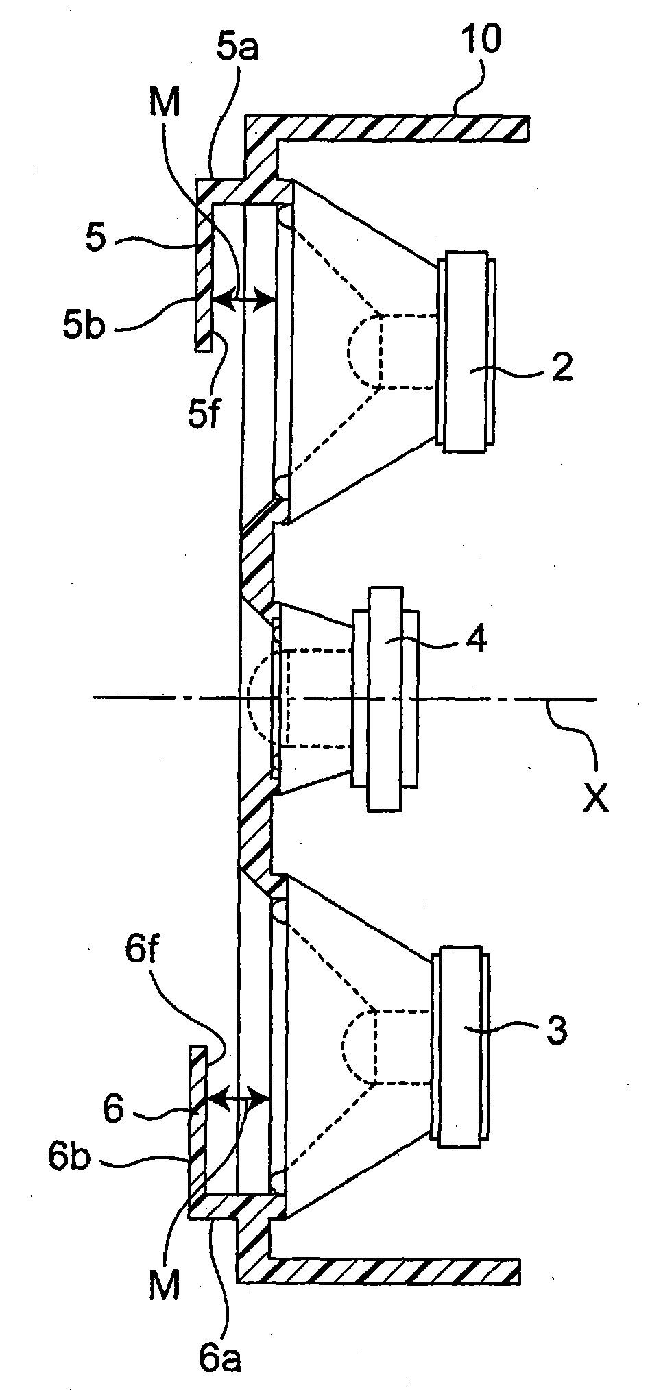 Speaker device having directivity adjustment panel