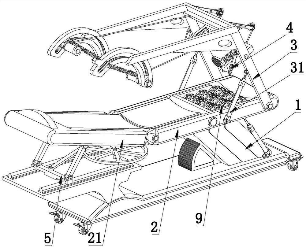 Auxiliary rehabilitation device for multi-part linkage cooperative exercise