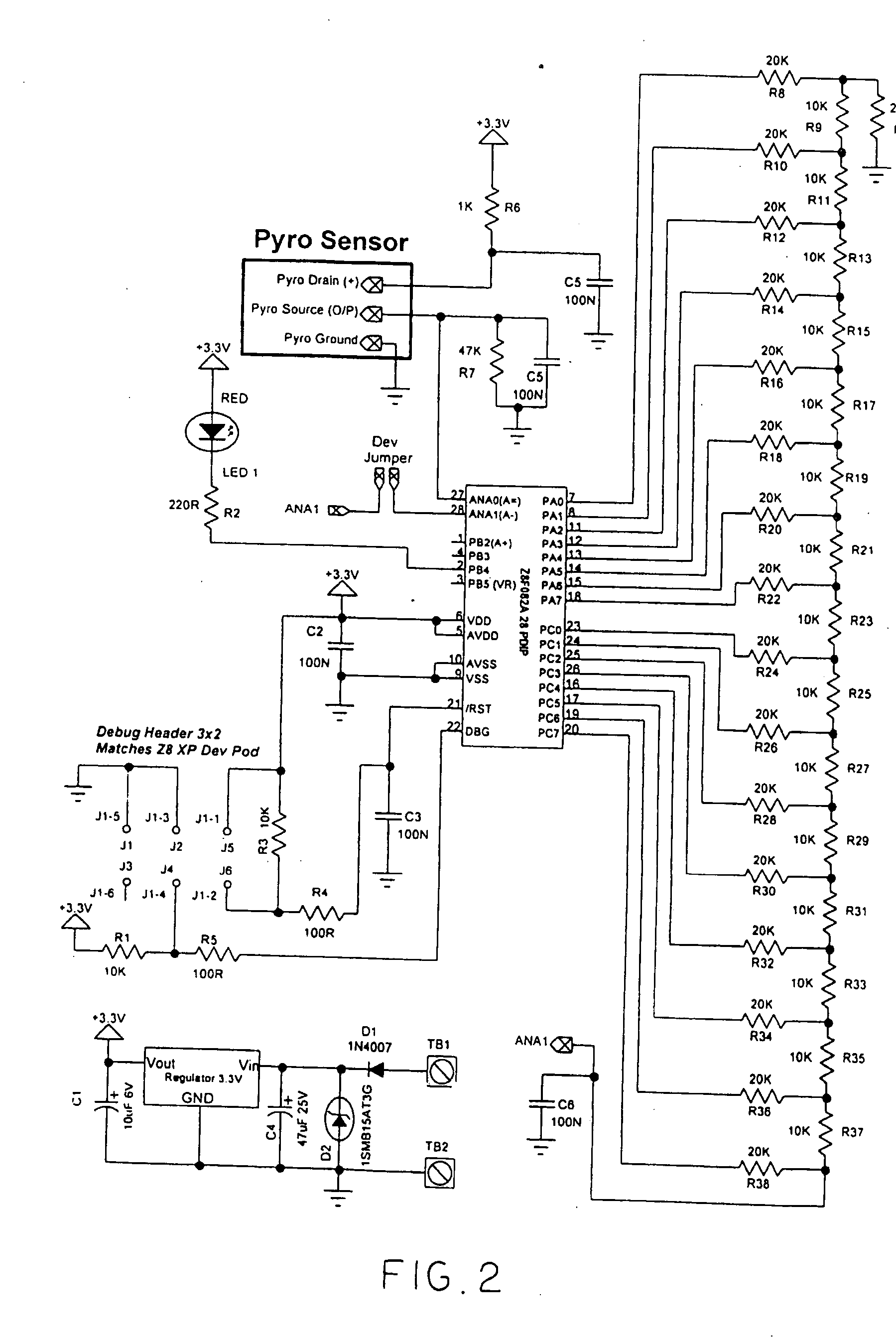 Energy signal detection device containing integrated detecting processor