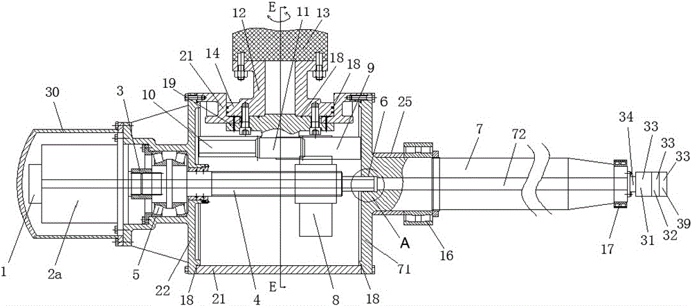 Horizontal axis ocean current energy electric generator variable-pitch device and horizontal axis ocean current energy electric generator