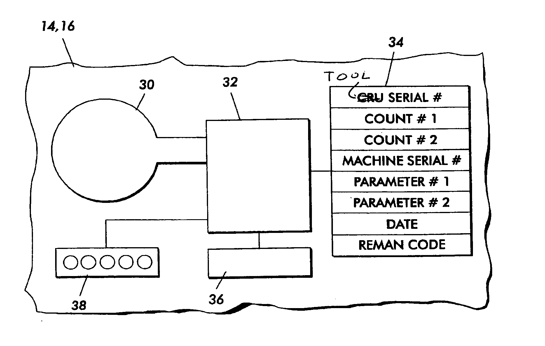 Tool data chip