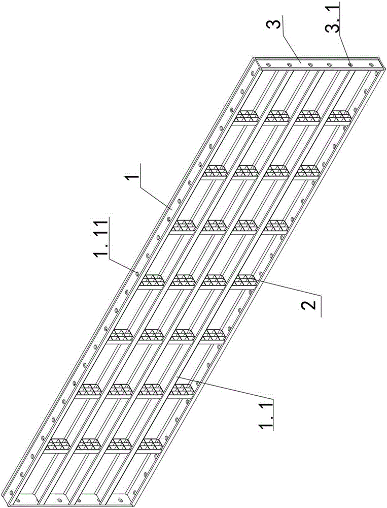 Aluminum alloy formwork embedded cross section profile and unit formwork structure thereof