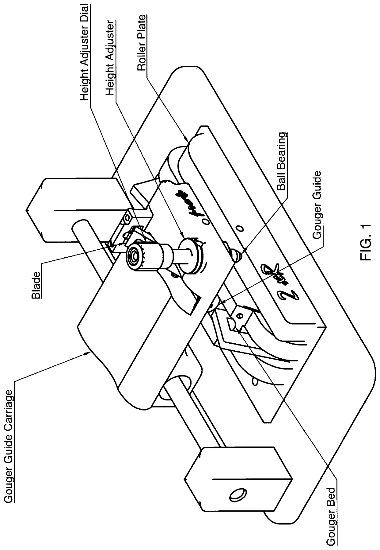 Ergonomic Interchangeable Gouger Guide with Vertical Height Adjustment