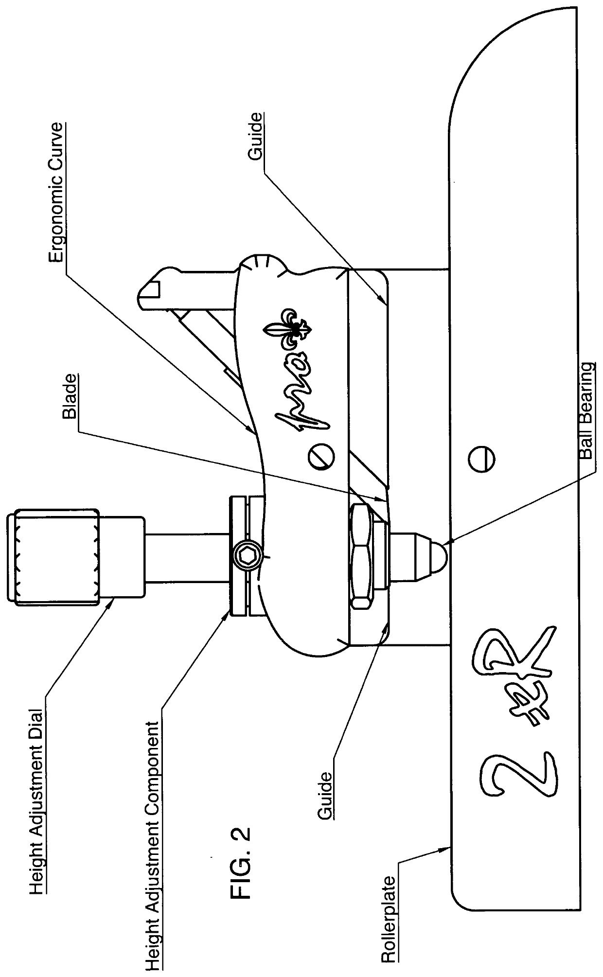 Ergonomic Interchangeable Gouger Guide with Vertical Height Adjustment