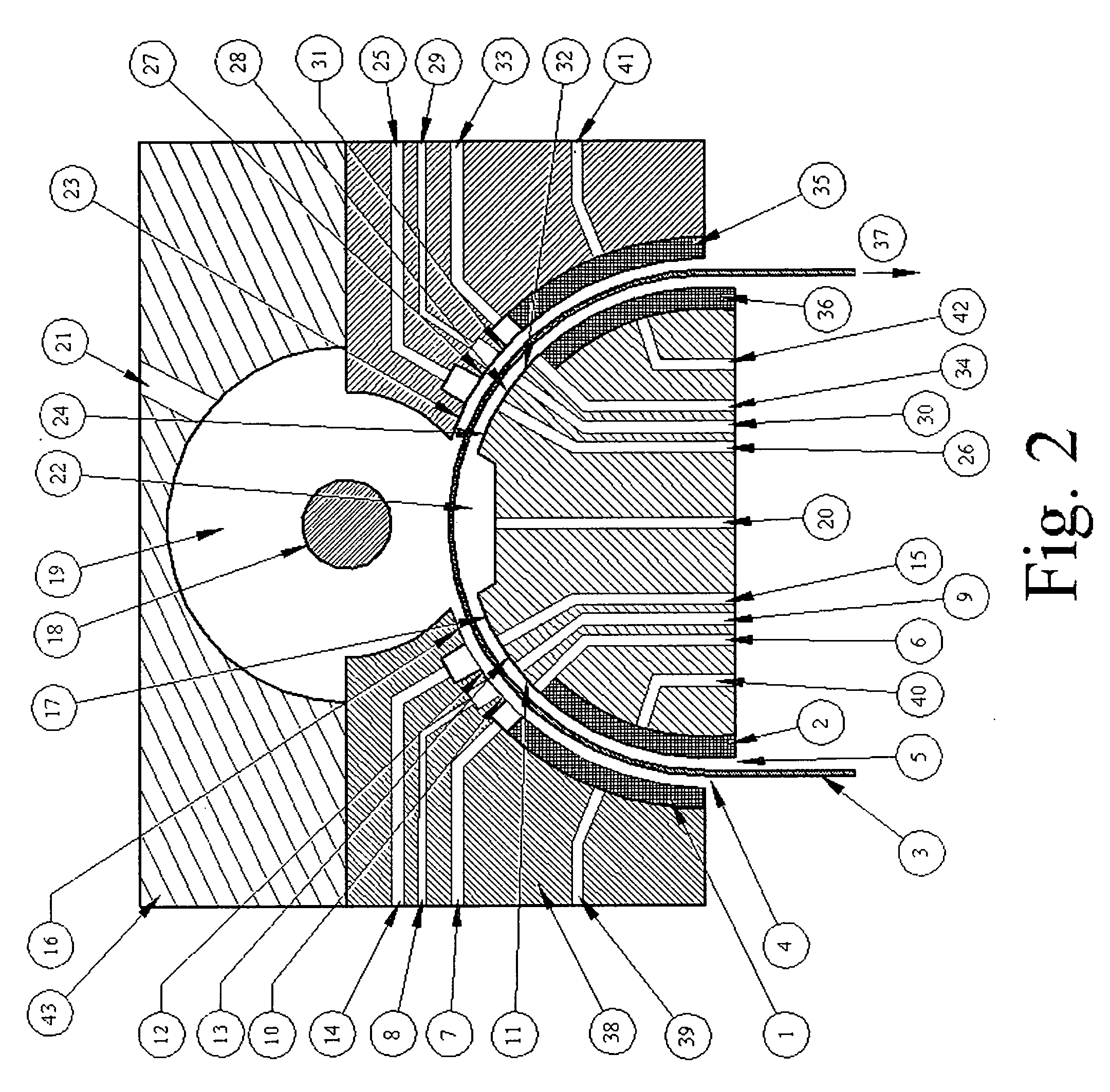 Method and a device for depositing a film of material or otherwise processing or inspecting, a substrate as it passes through a vacuum environment guided by a plurality of opposing and balanced air bearing lands and sealed by differentially pumped groves and sealing lands in a non-contact manner