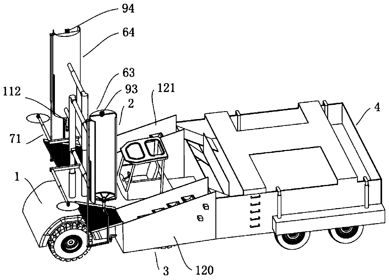 Banana damage-free shearing upward comb falling elasticity recovery type eccentric grading integral vehicle