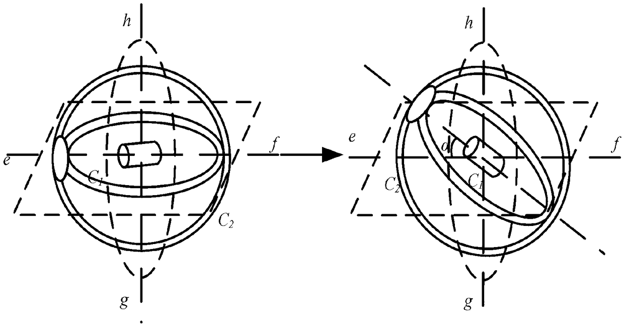 Geomagnetic total element sensor attitude error correction method