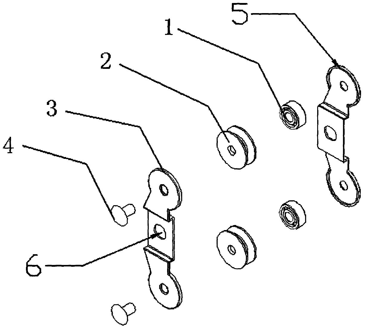 Yarn leading device for flat knitting machine