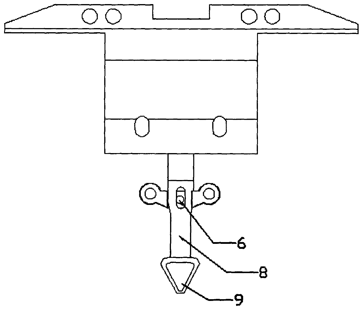 Yarn leading device for flat knitting machine