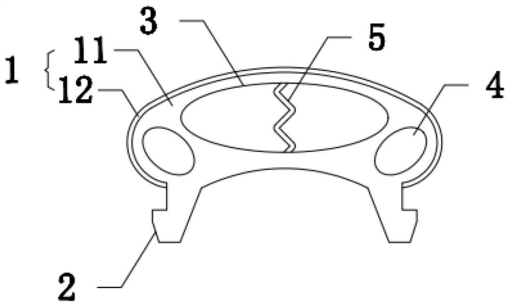 Wear-resistant and anti-corrosion rubber strip for treadmill