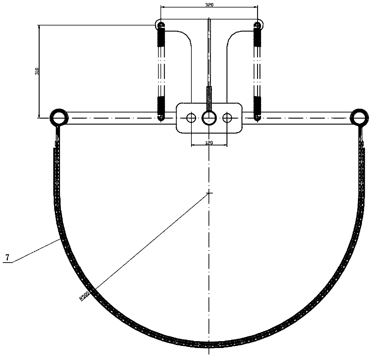 A sling for salvaging an underwater vehicle