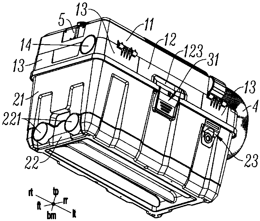 Box type combined tool