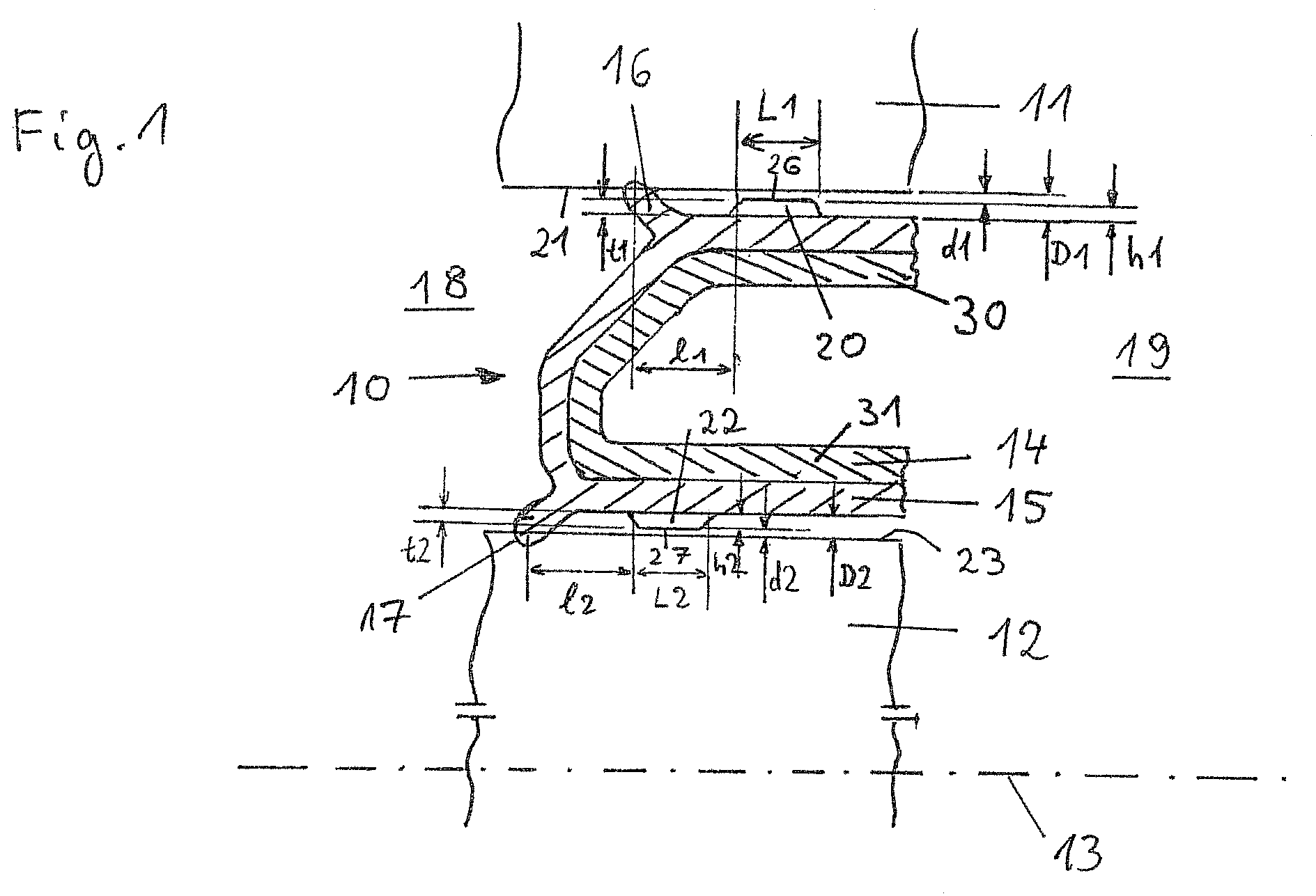 Composite piston for a motor vehicle transmission