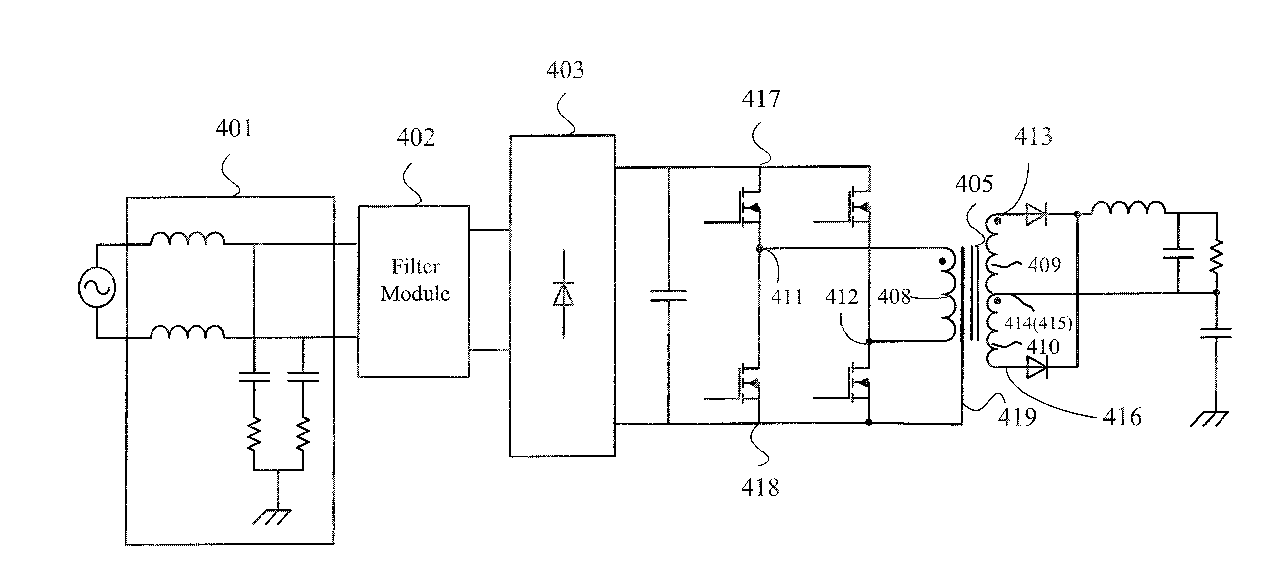 Transformer capable of suppressing common mode current and power converter thereof