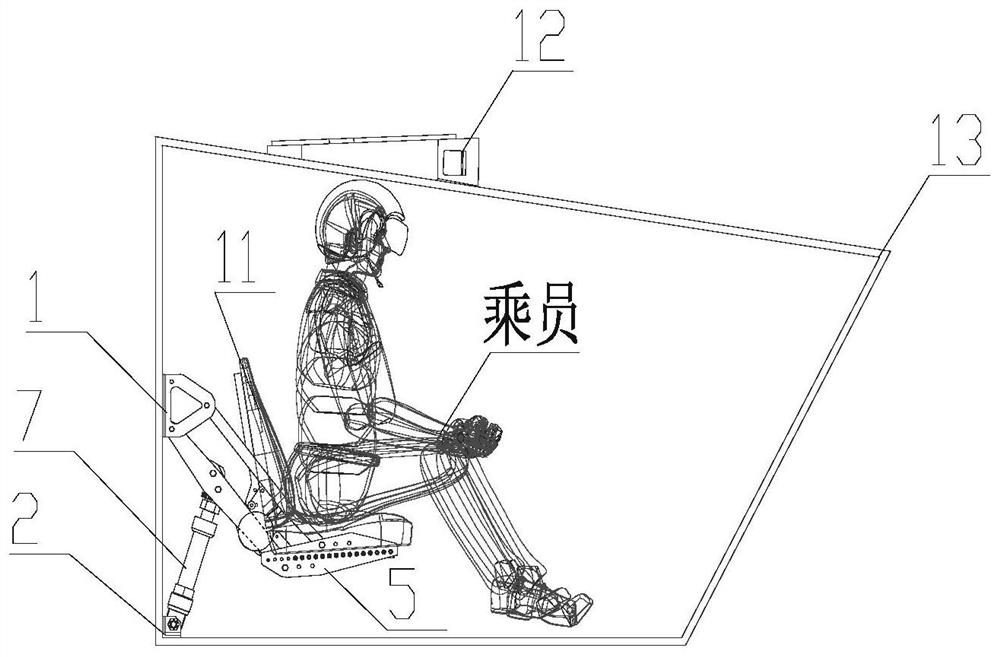 A vehicle shock-absorbing buffer seat based on a four-link adjustment mechanism