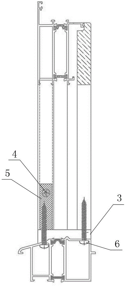 Composite sectional-bar outer frame framing structure of threshold-free door-window