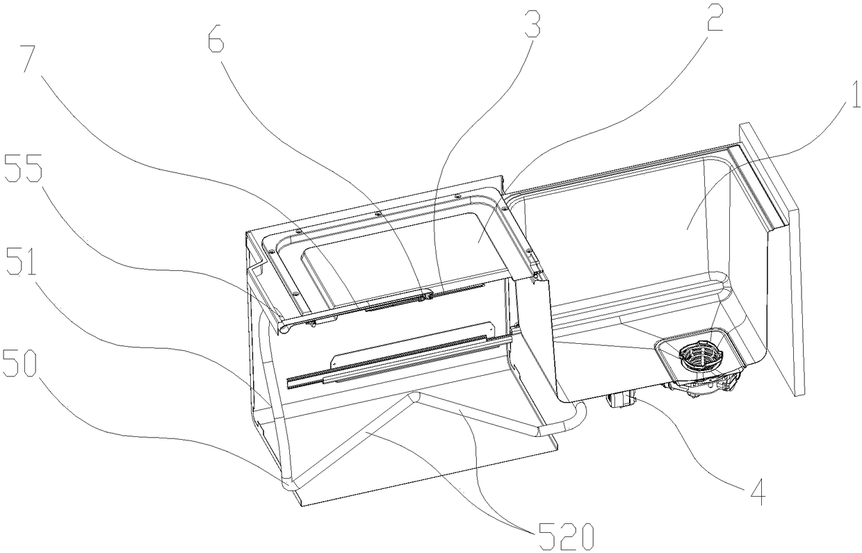 Drawer type dish washer with external water pipe