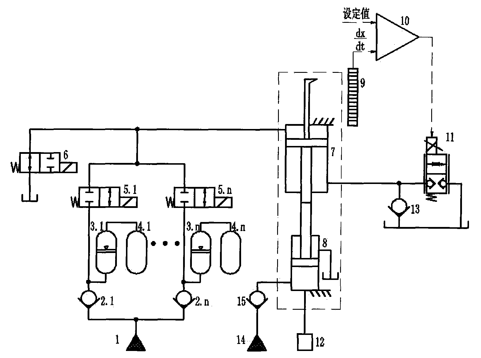 Controllable high-pressure high-flow generating device and control method thereof