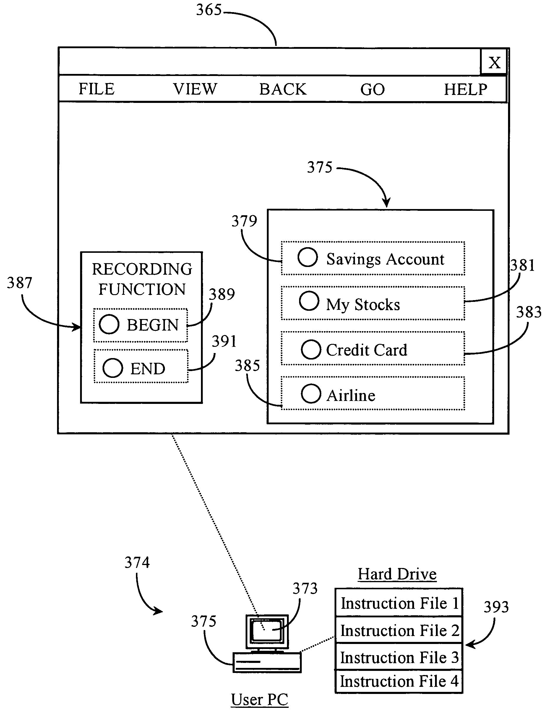 Method and apparatus for providing automation to an internet navigation application