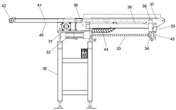 Belt telescopic device stable in conveying