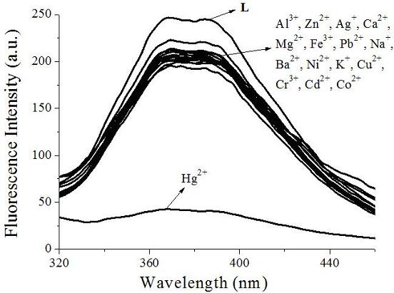 hg based on imidazole derivative fluorescent probe  <sup>2+</sup> and s  <sup>2-</sup> Relay fluorescence detection method