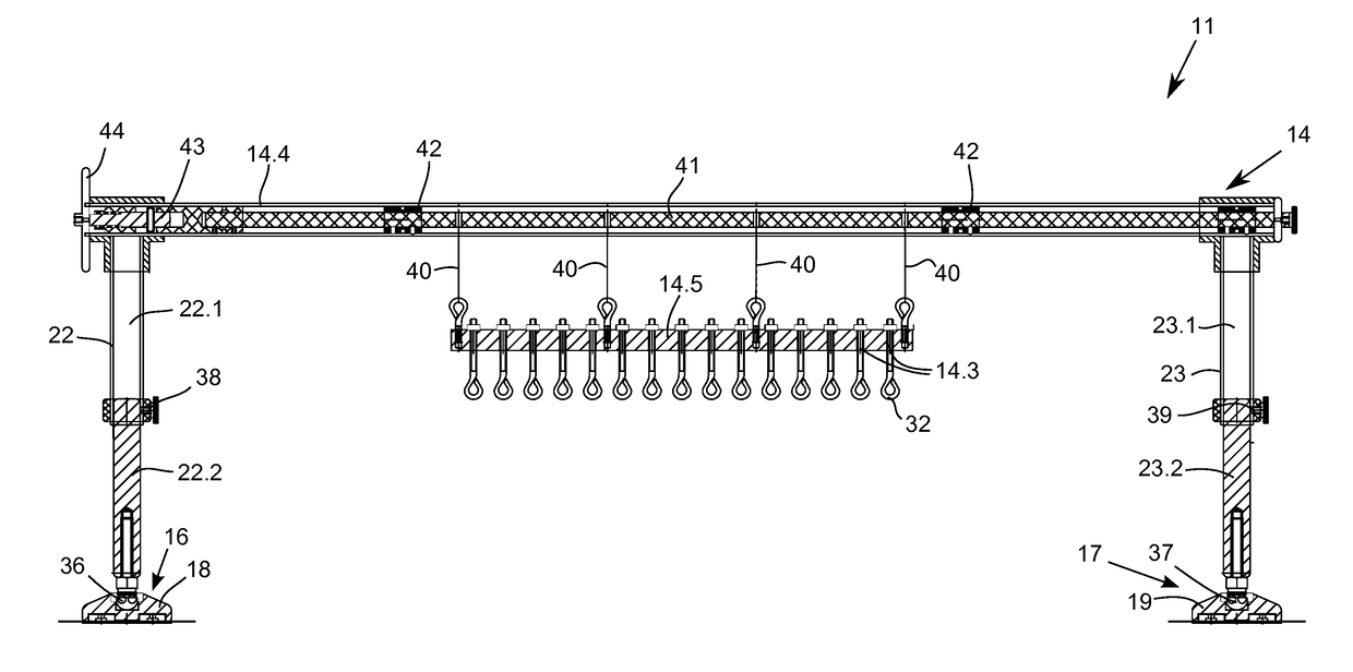 Device for reducing the retraction of a fascia or a soft tissue mantle in an open soft tissue defect