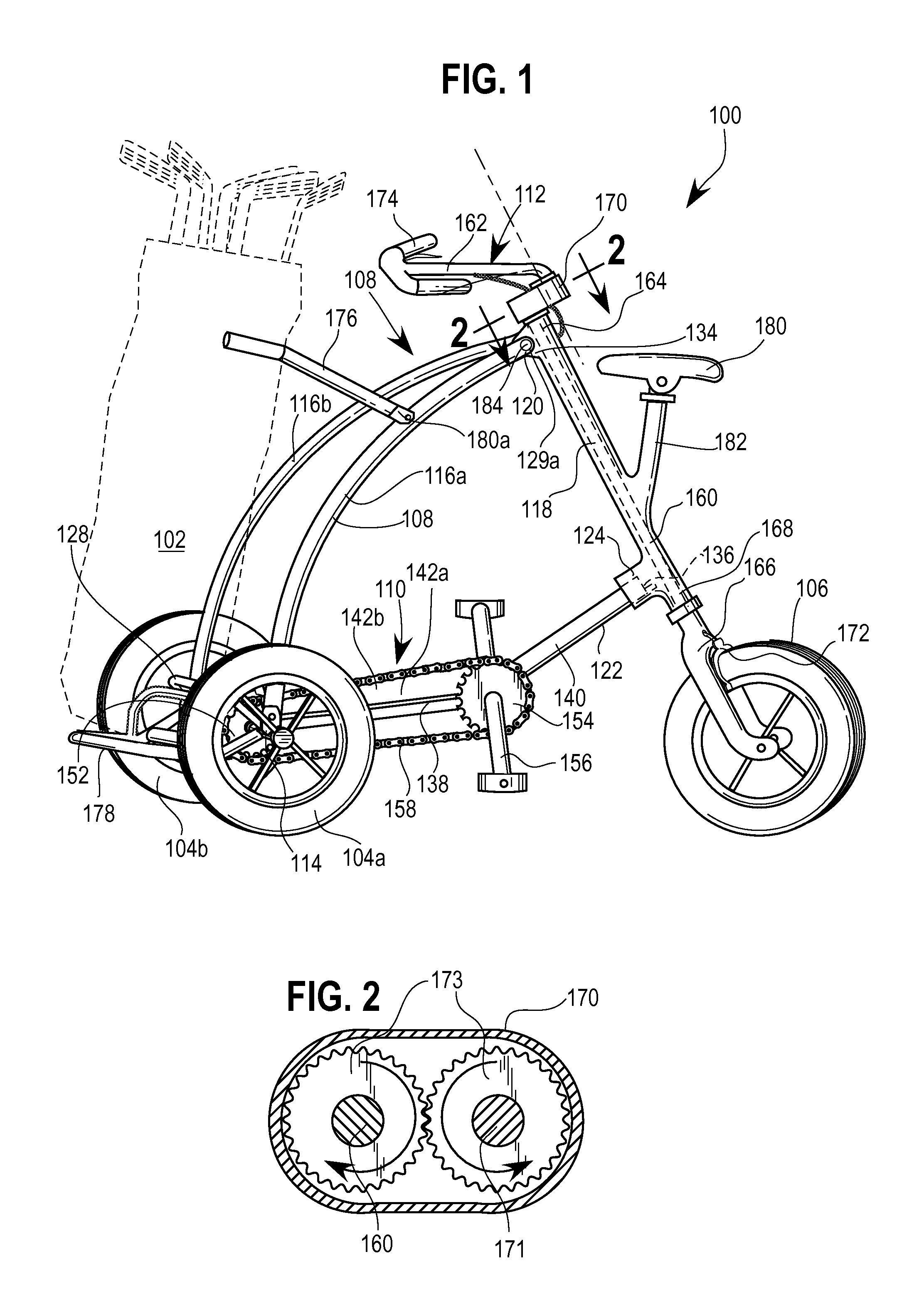 Foldable vehicle for carrying a golf bag