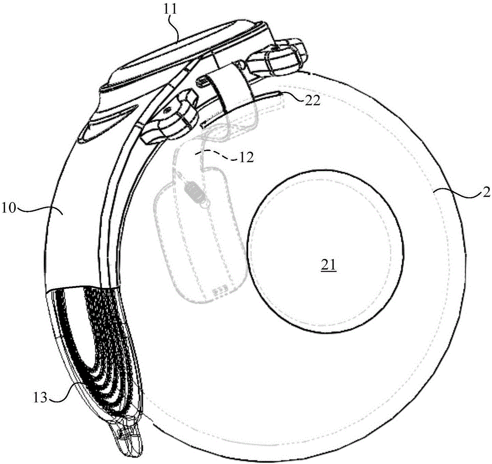 Bandage-free implanting device of artificial retina and artificial retina