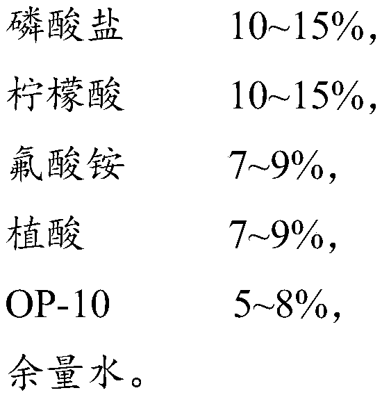 Aluminum cleaning agent as well as preparation and use methods thereof