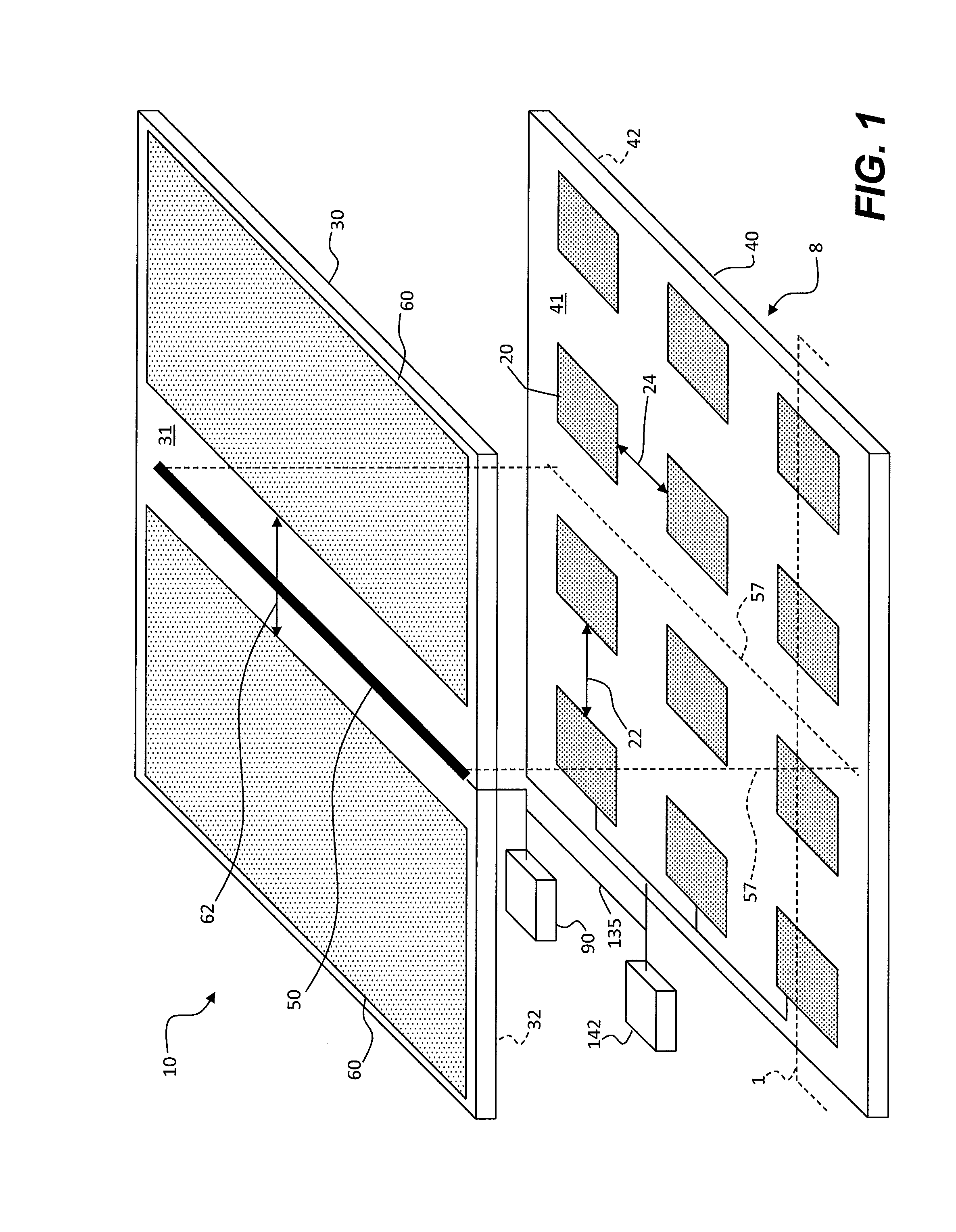 Display apparatus with pixel-aligned ground micro-wire