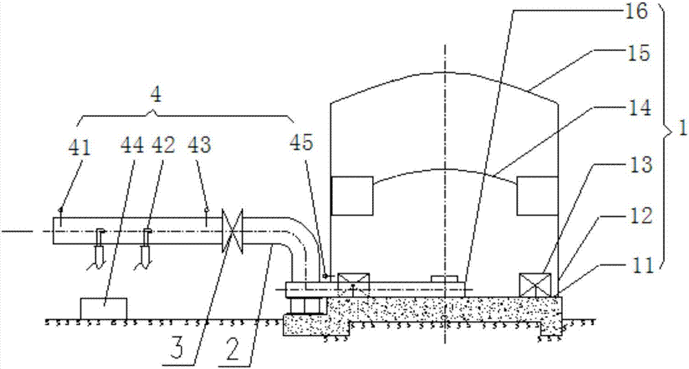 A gas spray cooling system in front of the gas cabinet