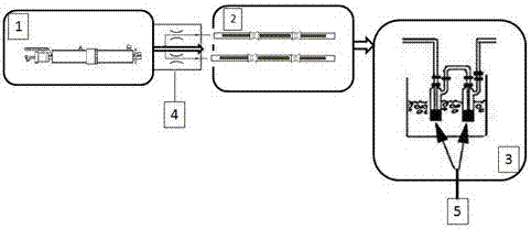 Coal pyrolysis gas elemental mercury sampling system