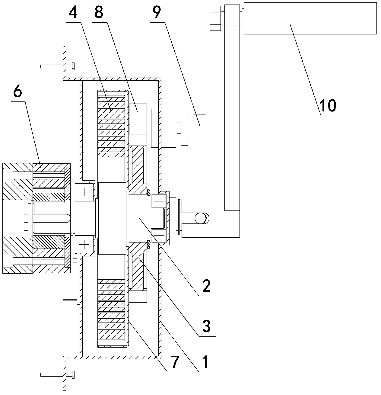 Hand-cranking starter of diesel engine