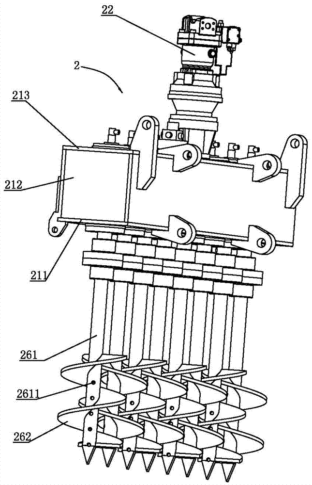 A powder ridge device for loose tillage powder ridge machine