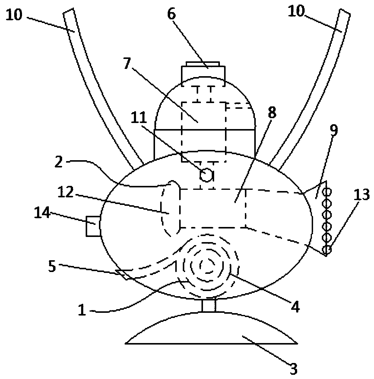 An atomizing beauty machine