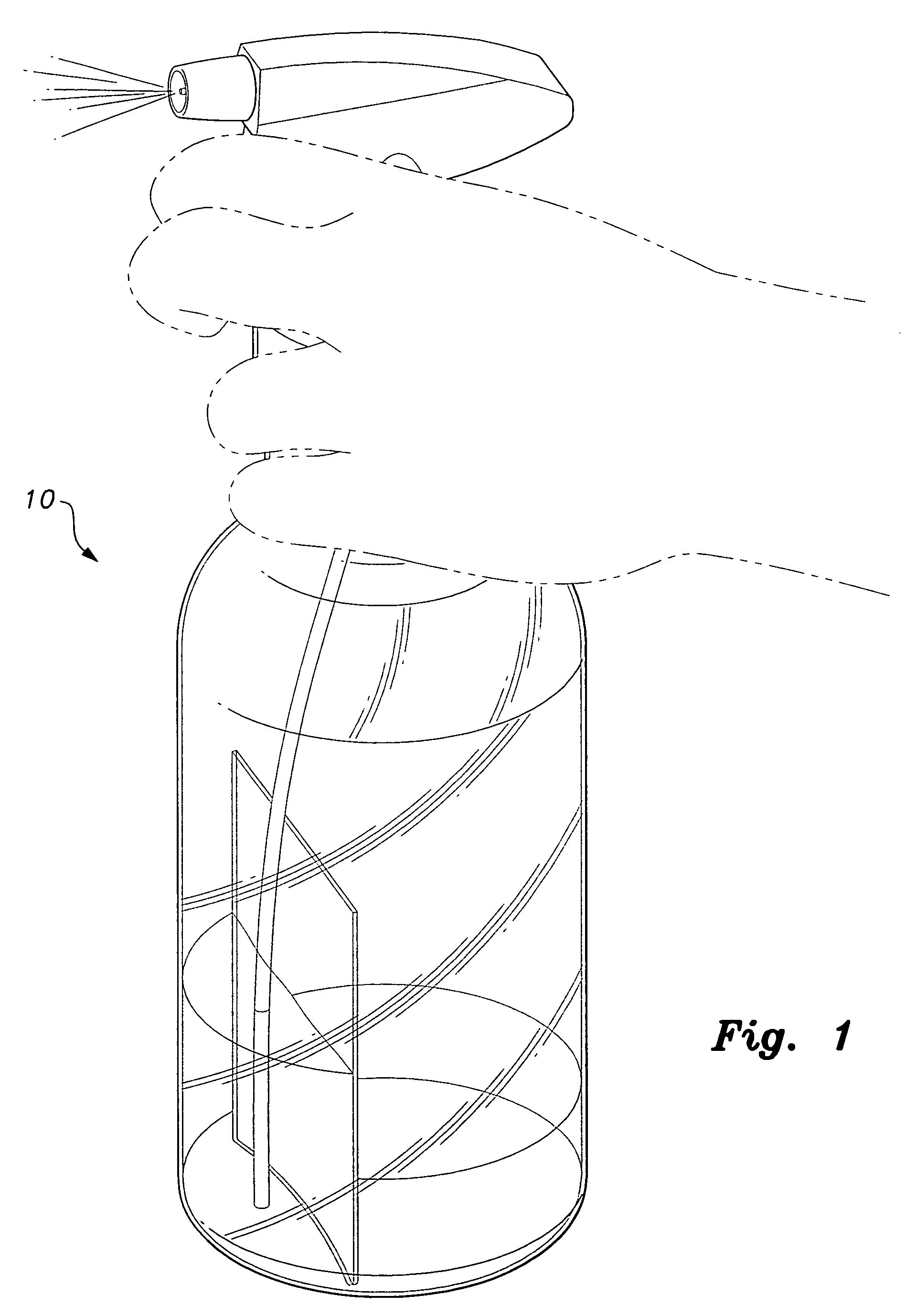 Spray bottle reservoir system