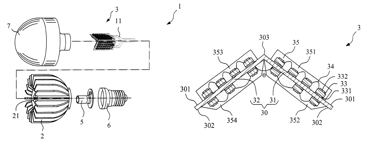 Light emitting package and LED bulb