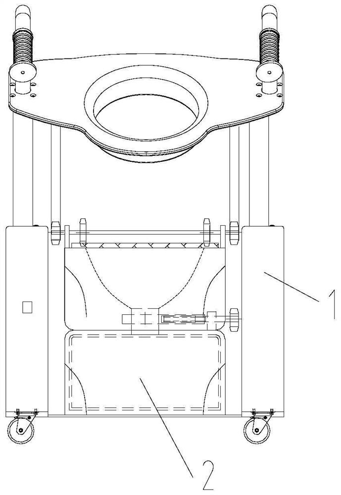 Lifting power-assisted pedestal pan device