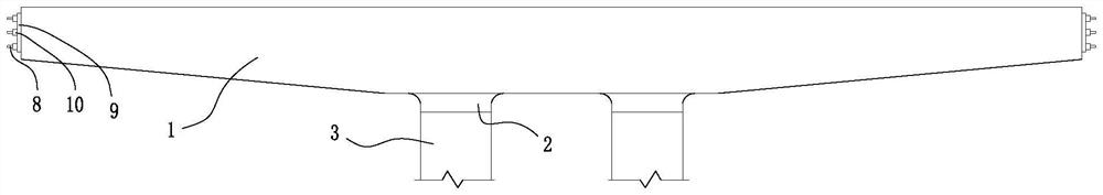 Prestressed concrete cover beam based on prefabricated prestressed UHPC (Ultra High Performance Concrete) shell and construction process of prestressed concrete cover beam