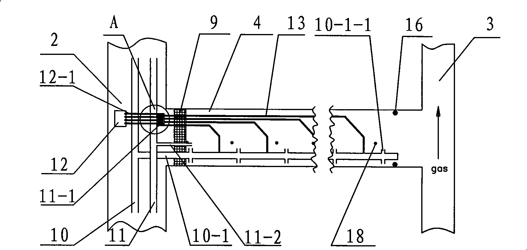 Underground coal gasification system and producing process