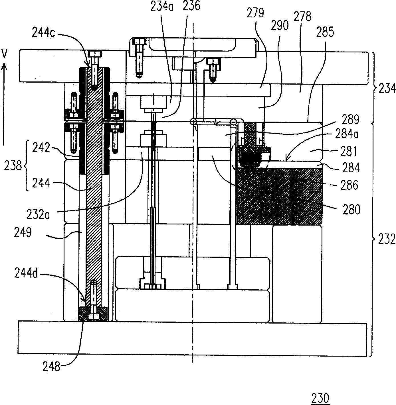 Die unit and injection forming machine